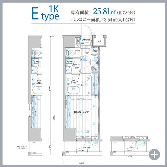 BRAIZ板橋CREVISTA(1K/9階)の間取り写真