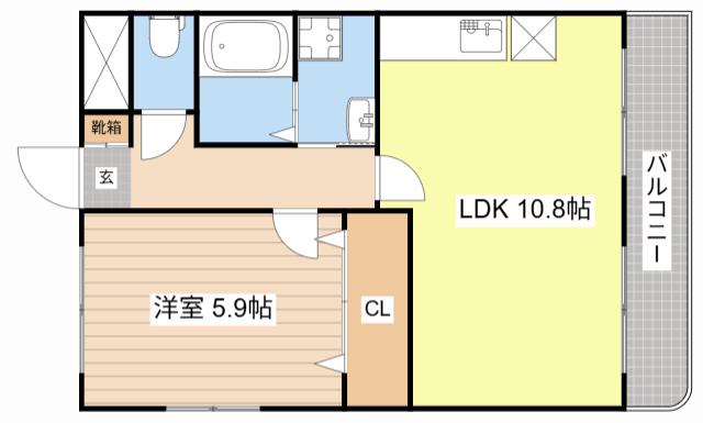 アプローズ(1LDK/2階)の間取り写真