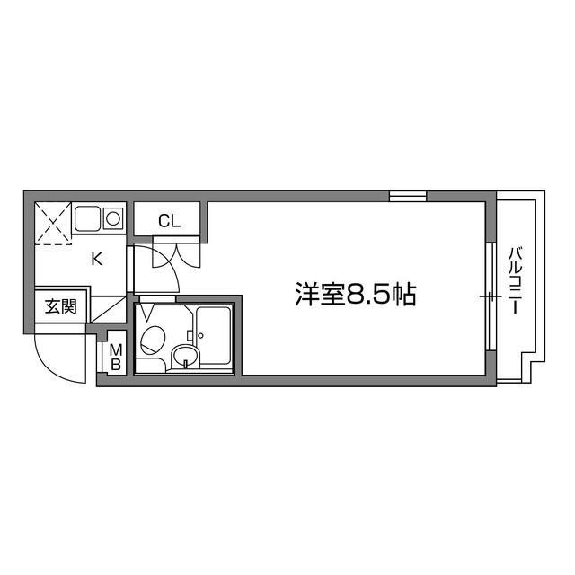 インペリアル高田馬場(1K/2階)の間取り写真