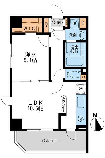 CASSIA押上(1LDK/7階)の間取り写真