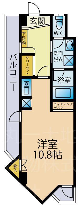 ラ・ツエム(ワンルーム/2階)の間取り写真
