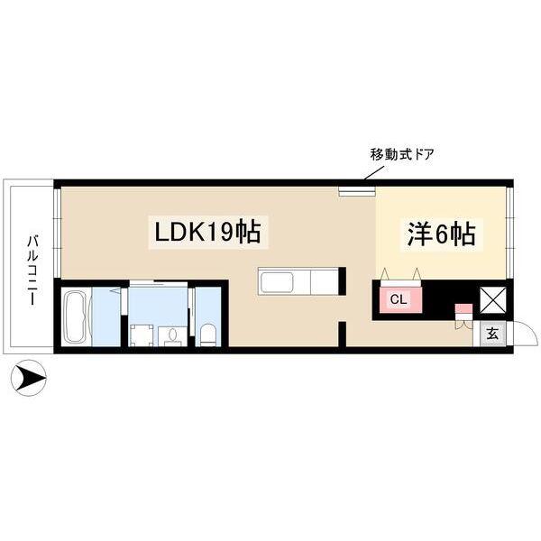 M/F HOUSE(1LDK/1階)の間取り写真