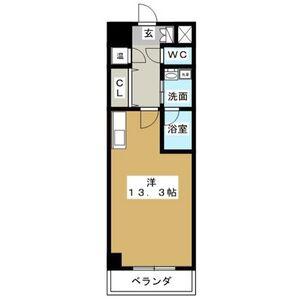 マリオン千種(ワンルーム/6階)の間取り写真