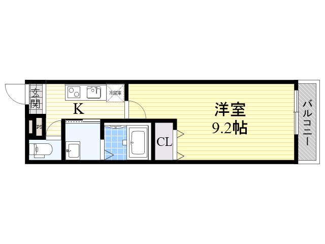 フジパレス横堤3番館(1K/3階)の間取り写真