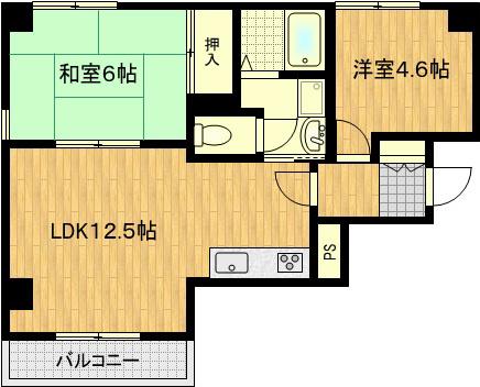 KOJIMA BUILDINGII(2LDK/3階)の間取り写真