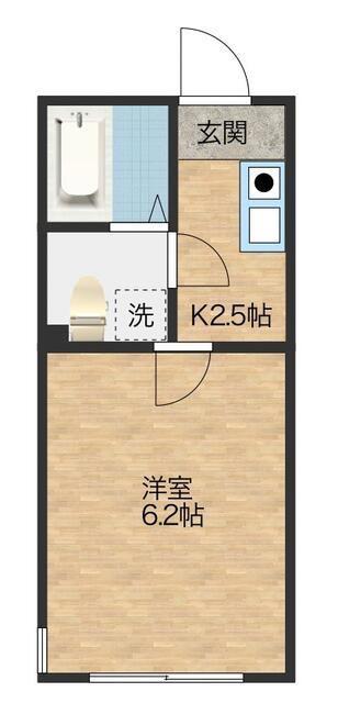 BROWNIE HINO(1K/1階)の間取り写真