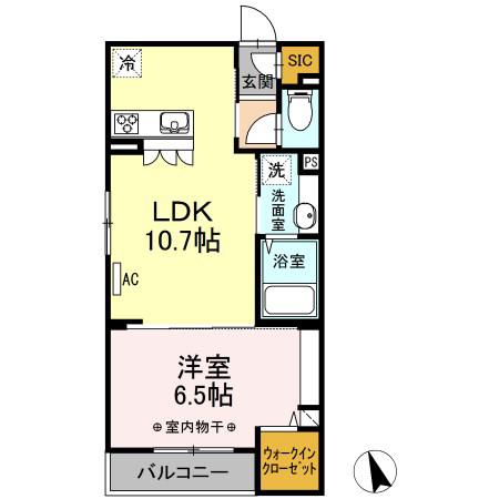 レジデンス葛西II(1LDK/3階)の間取り写真