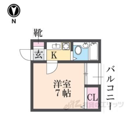 ホワイトハイツ(1K/3階)の間取り写真