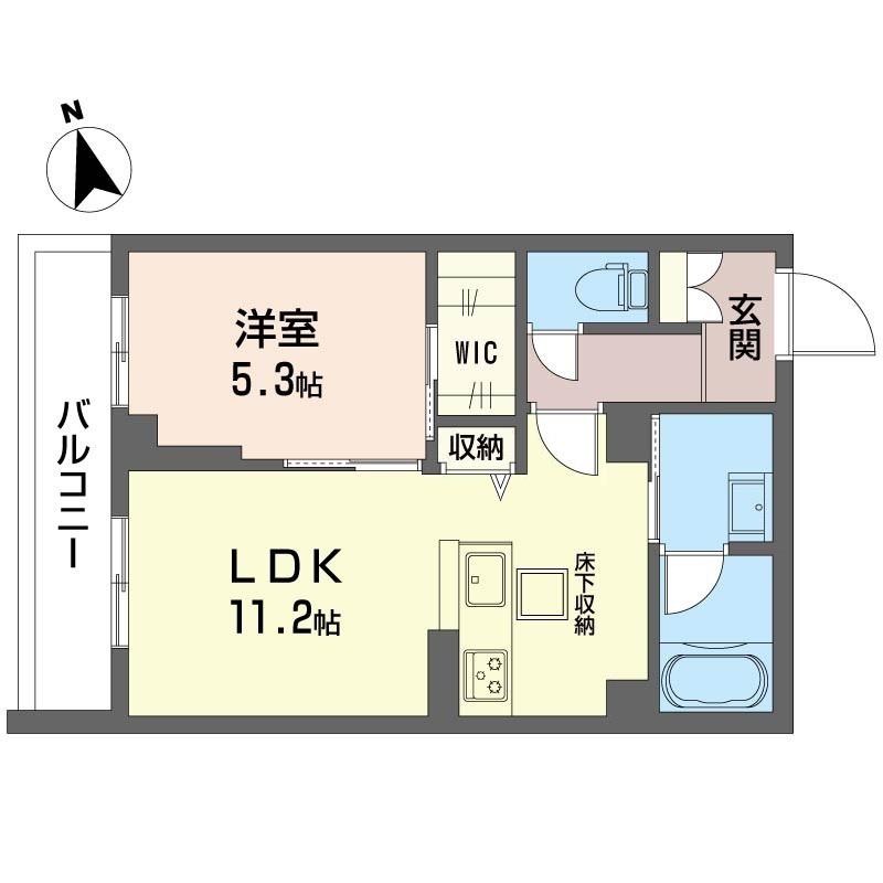 KOB10(1LDK/1階)の間取り写真