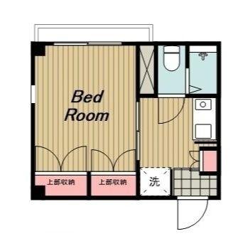 PIER上高田(1K/1階)の間取り写真