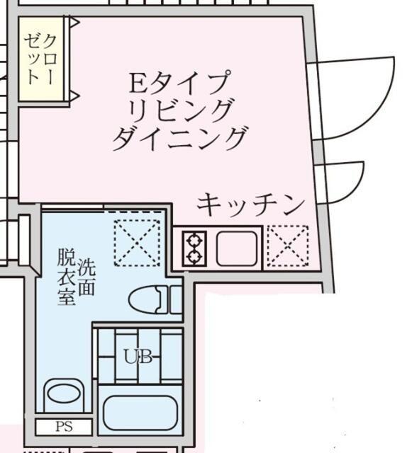 ラヴィエール成増(ワンルーム/1階)の間取り写真