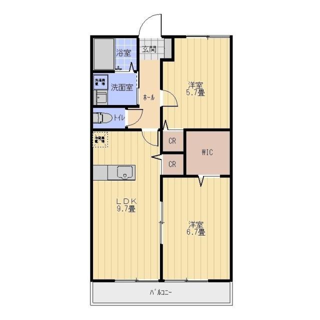 SAKURA壱番館(2LDK/2階)の間取り写真