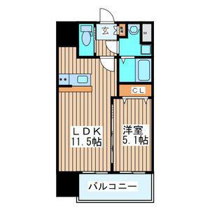 シティタワー二十人町(1LDK/7階)の間取り写真