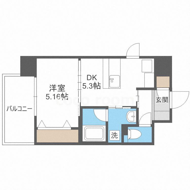 DA VINCHI(1DK/9階)の間取り写真