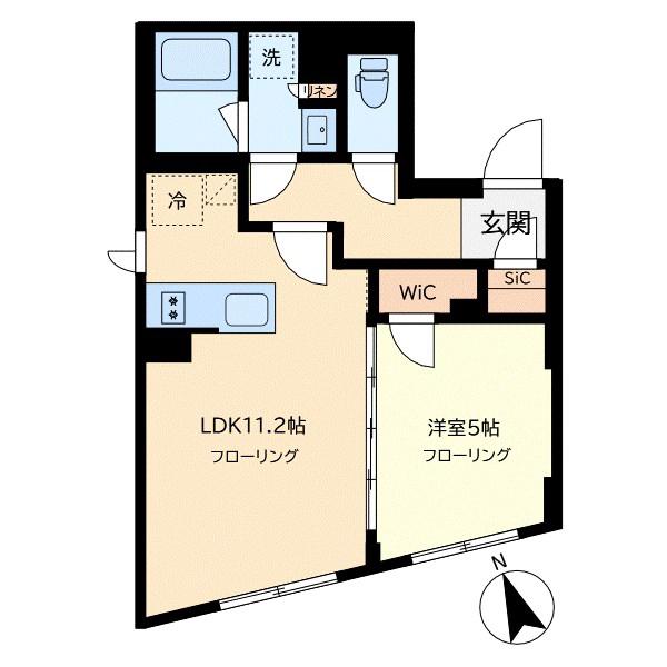 イプセ中目黒(1LDK/1階)の間取り写真