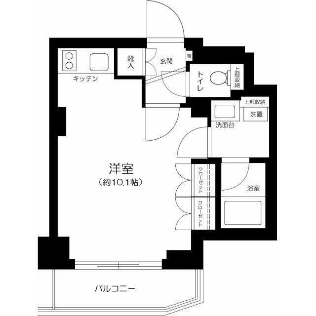 TAS田園調布レジデンス(ワンルーム/4階)の間取り写真