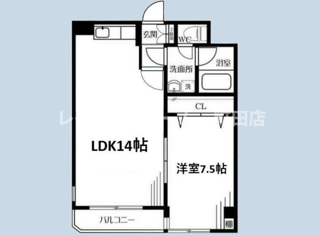 メゾンドA2(1LDK/4階)の間取り写真