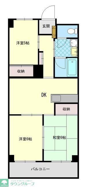 KODAヒルズ戸田(3DK/1階)の間取り写真