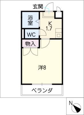 サニーテラス富貴ノ台I(1K/1階)の間取り写真