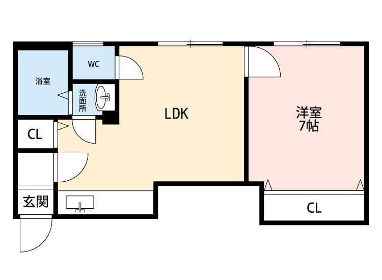 オーナーズマンション阪南IV(1LDK/4階)の間取り写真
