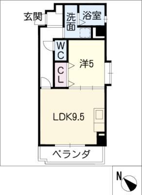 STARRY PLACE(1LDK/6階)の間取り写真