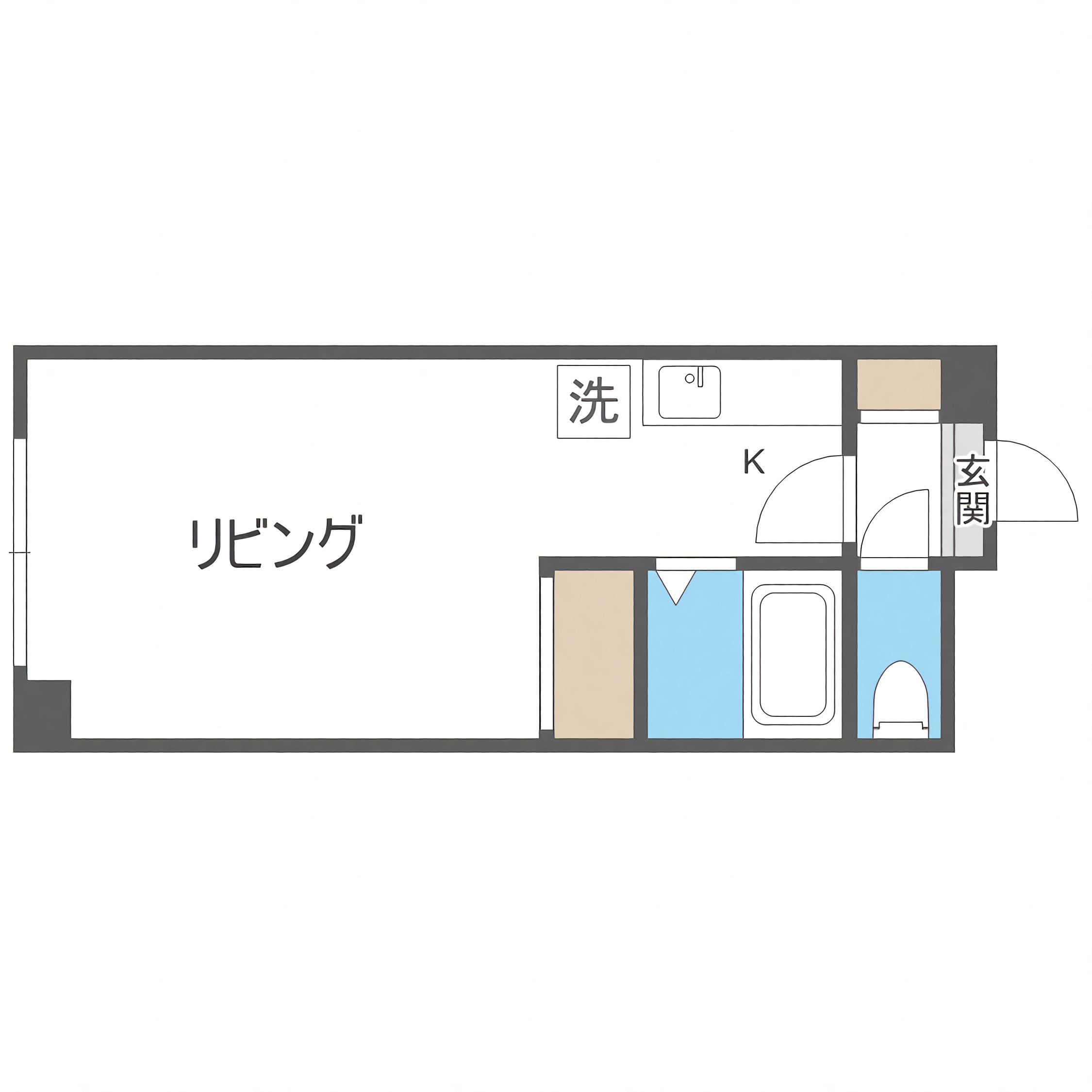 チャイルドパークII(1K/2階)の間取り写真