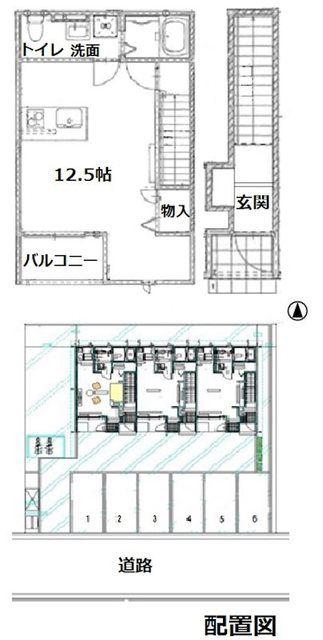 ニシモビラ23(ワンルーム/2階)の間取り写真