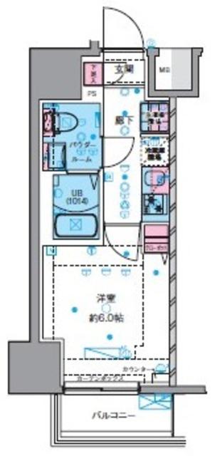 GENOVIA青砥SKYGARDEN(1K/11階)の間取り写真