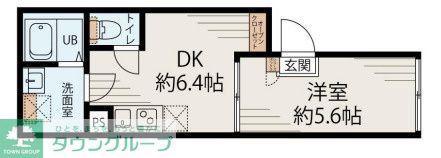 BLISS住吉(1DK/2階)の間取り写真