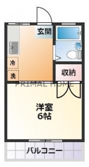 パナハイツNOMOTO(1K/1階)の間取り写真