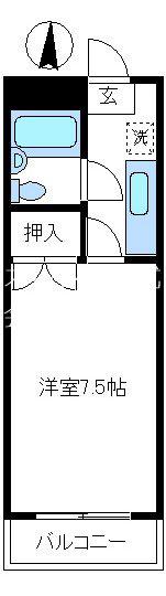 チセドミシール中板橋(1K/1階)の間取り写真
