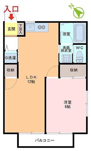 LELIEN(1LDK/1階)の間取り写真