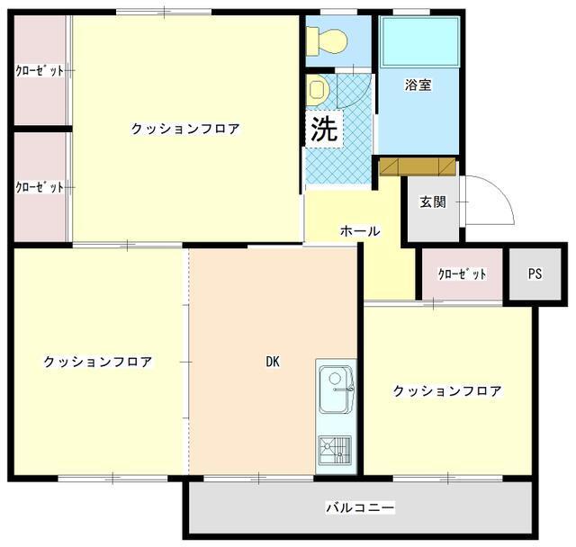 竹山団地4309(3DK/4階)の間取り写真