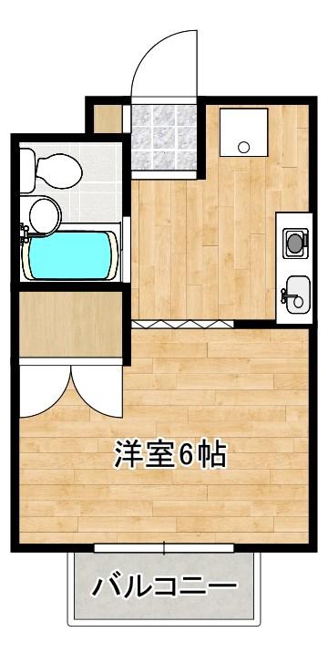 サテンドール草津(1K/3階)の間取り写真