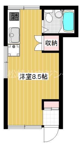 コーポ新中野(ワンルーム/1階)の間取り写真