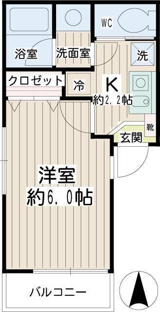 STEERBLISSステアブリス(1K/2階)の間取り写真