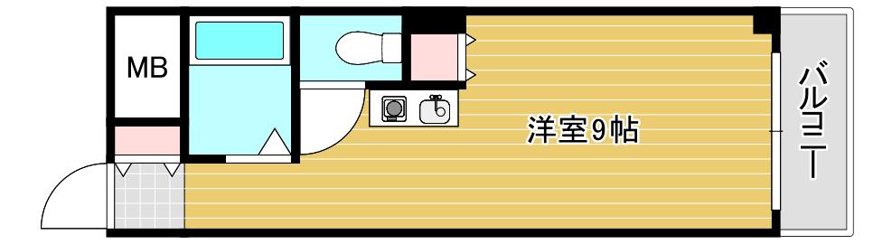 サンレスポワール天王寺(ワンルーム/3階)の間取り写真