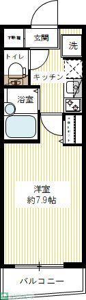 AZEST ITABASHI(1K/1階)の間取り写真
