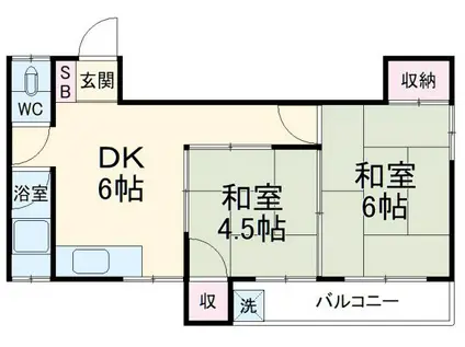 豊千マンション(2DK/3階)の間取り写真