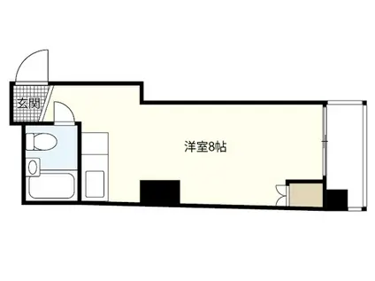 第1原田ビル(ワンルーム/2階)の間取り写真
