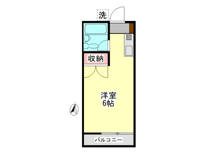 アーバンハイム(1K/2階)の間取り写真
