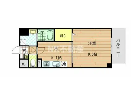 YZ LUCAO(1DK/1階)の間取り写真