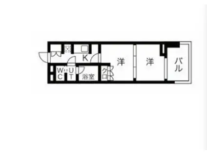N Sパークレジデンス新宿御苑 エヌズパークレジデンス(2K/12階)の間取り写真