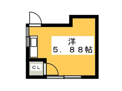 北大塚コーポ(ワンルーム/2階)の間取り写真