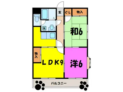 今井マンション(2LDK/2階)の間取り写真