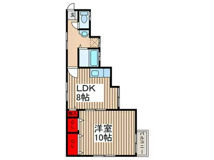 ラティーフKASHIWAII(1LDK/1階)の間取り写真