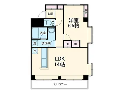 オネスティ高根台八番館(1LDK/1階)の間取り写真