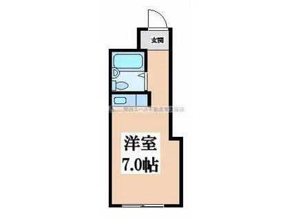 ベリーニ小阪(ワンルーム/2階)の間取り写真