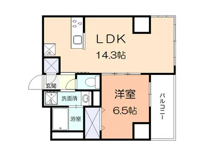 KOEI RESIDENCE(1LDK/2階)の間取り写真