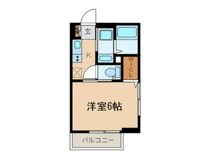 新丸子グランコートAVE(1K/3階)の間取り写真